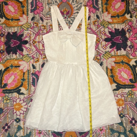 Maje Libby White Eyelet Bow Detail Dress NWT Size 36 - Picture 10 of 10